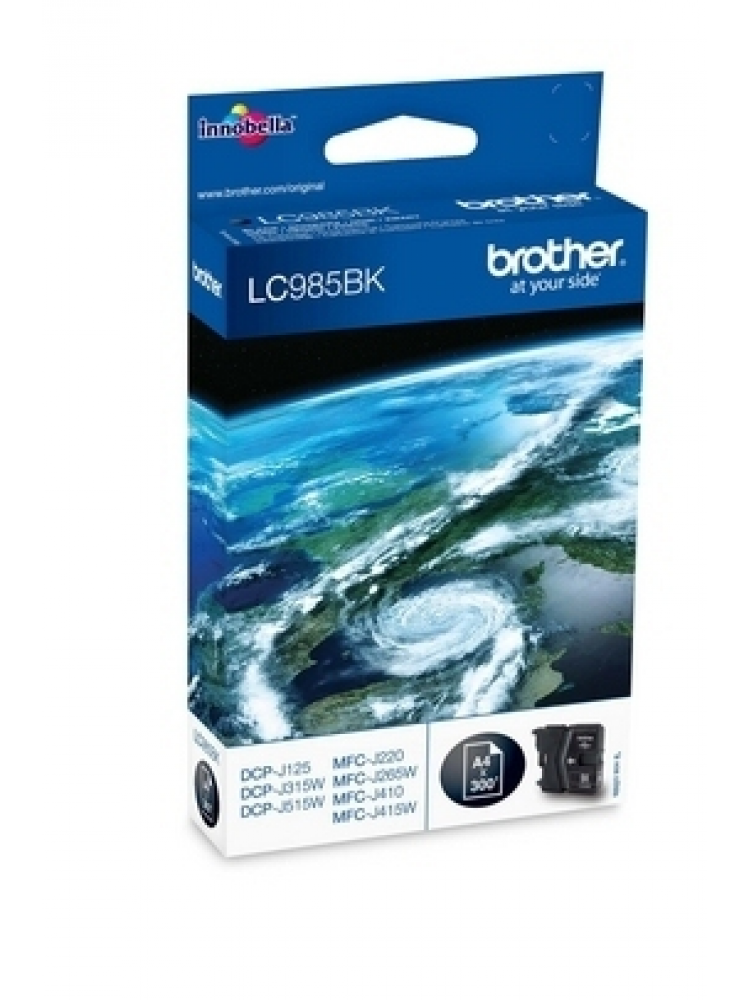 TINTEIRO BROTHER LC985BKBP PRETO - DCP-J125/315W/515W, MFC-J220/265W/415W