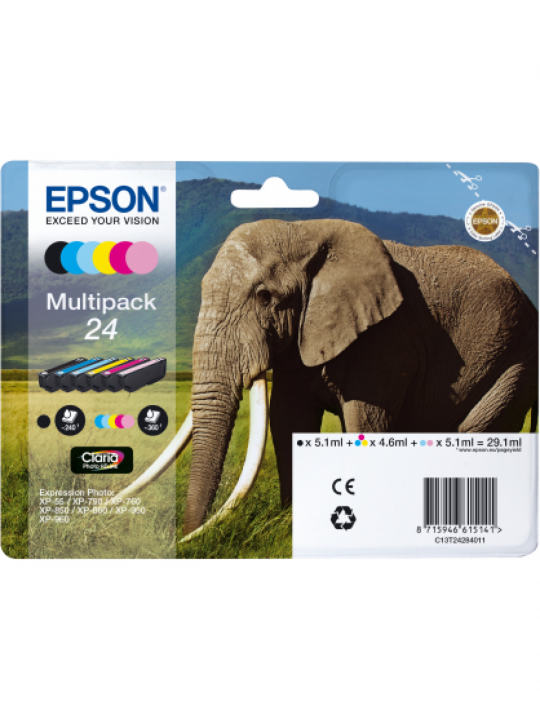 TINTEIRO EPSON 24 MULTIPACK 6 CORES - XP-750/760/860/850/950/960/970