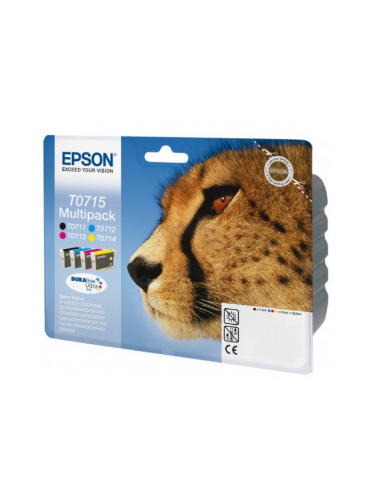 TINTEIRO EPSON T0715 MULTIPACK 4 CORES + RF - D78/DX4000/4050/5000/5050