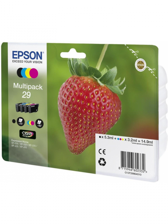 TINTEIRO EPSON 29 MULTIPACK 4 CORES + ALARME RF - EXPRESSION HOME XP -2XX/3XX/4XX