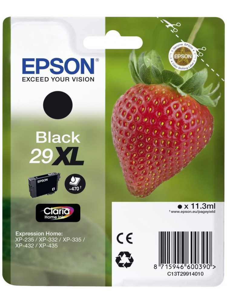 TINTEIRO EPSON 29 PRETO XL - EXPRESSION HOME XP-255/257/352/355/452/455