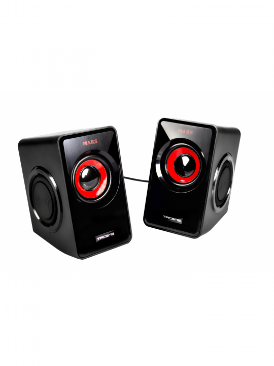 Colunas MARS GAMING 10W RMS, Vibro-Subwoofer Ultra Bass, Remote Volume Control - MS1