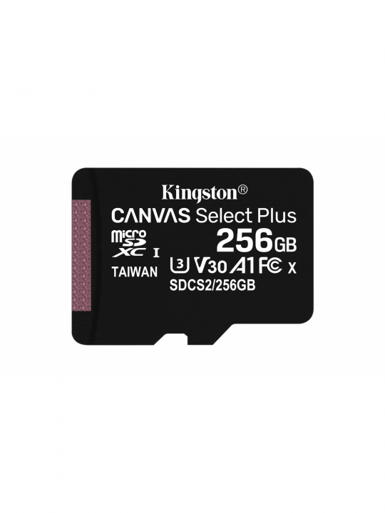 MicroSD Kingston Canvas Select Plus 256GB class10 UHS-I SDHC(100MB/s-85MB/s)