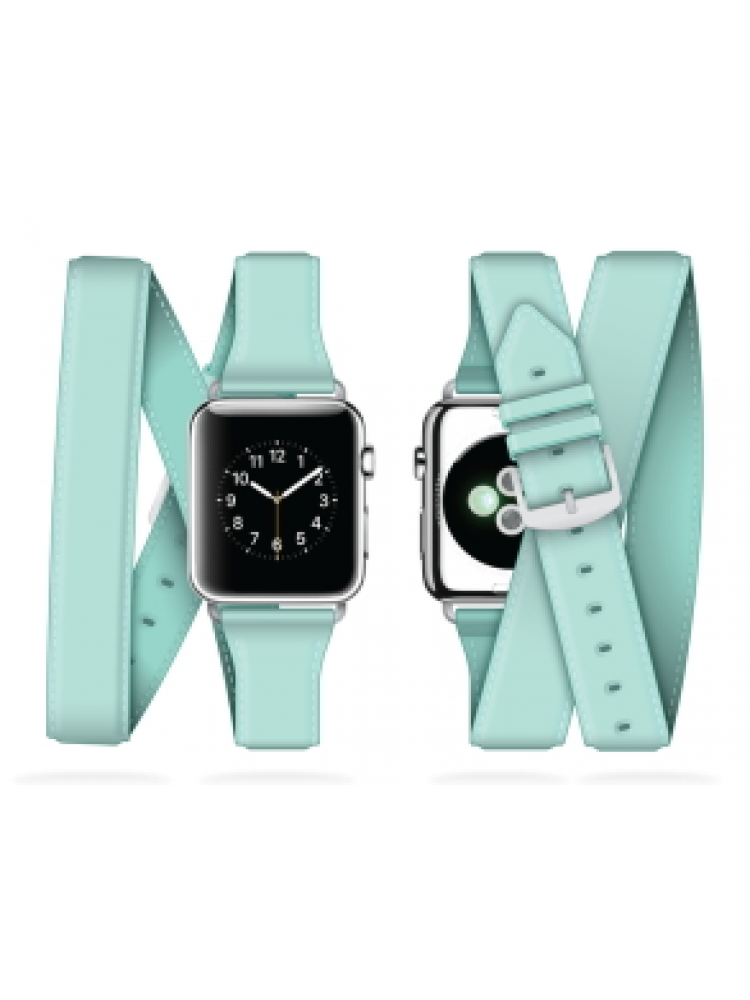 GRIFFIN - UPTOWN LEATHER BAND APPLE WATCH (38MM-SEAFOAM)