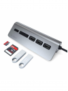 SATECHI - TYPE-C ALUMINUM USB HUB & CARD READER (SPACE GREY)