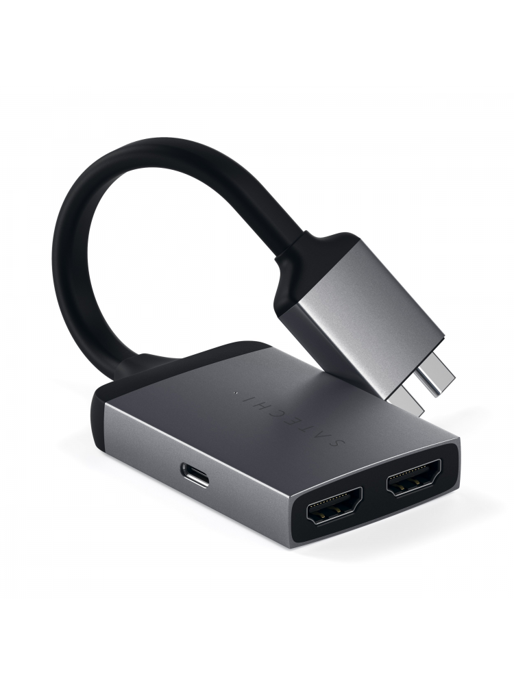 SATECHI - TYPE-C DUAL HDMI ADAPTER (SPACE GREY)