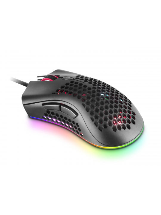 RATO MARS GAMING MMEX, 32000DPI, OPTICAL SWITCHES, 75G, RGB, FEATHER, SOFT, BLACK