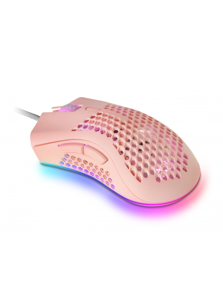 RATO MARS GAMING MMEX, 32000DPI, OPTICAL SWITCHES, 75G, RGB, FEATHER, SOFT, PINK