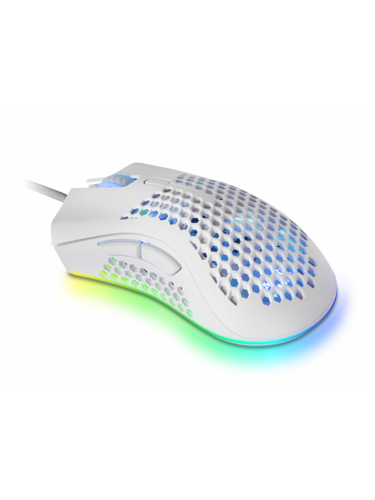 RATO MARS GAMING MMEX, 32000DPI, OPTICAL SWITCHES, 75G, RGB, FEATHER, SOFT, WHITE
