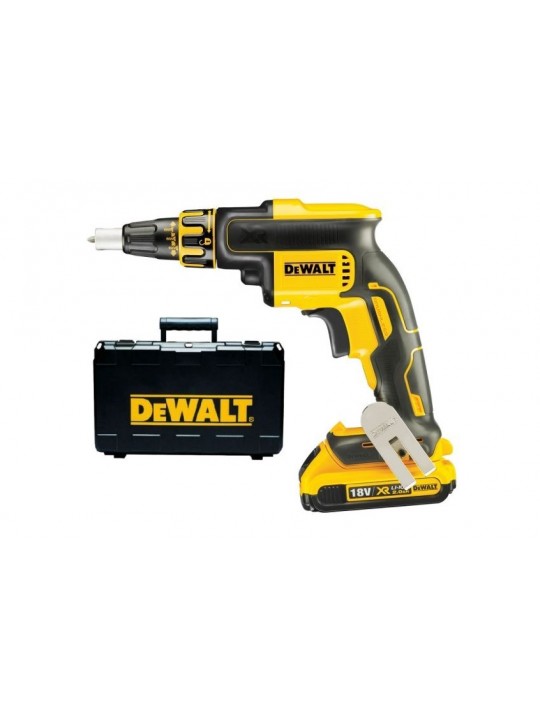 APARAFUSADORA DEWALT GESSO CARTONADO SEM ESCOVAS XR 18V COM 2 BATERIAS LI-ION 2AH E MALA TSTAK II