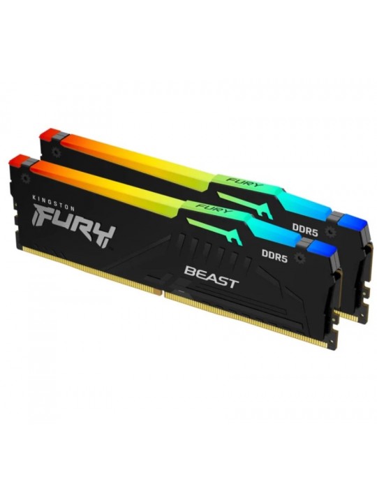 MEMÓRIA KINGSTON 32GB 6000 DDR5 DIMM FURYB RGB PACK2