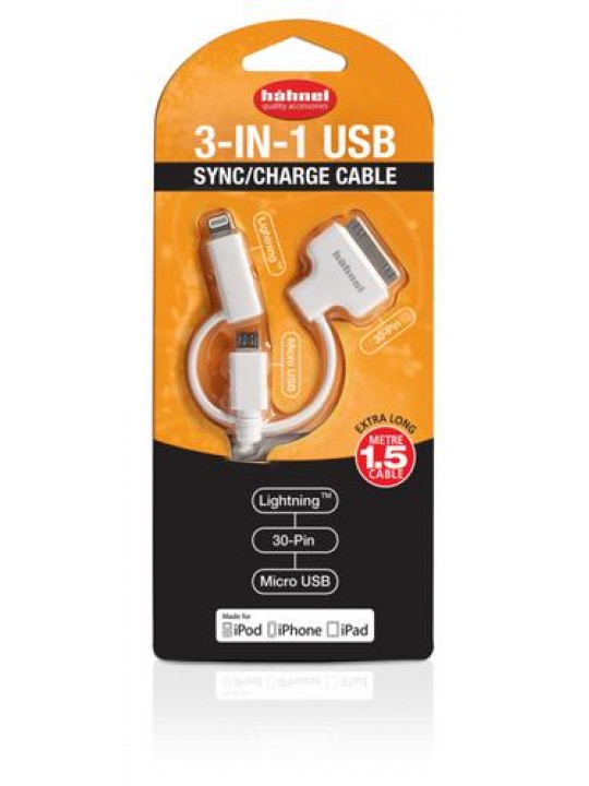CABO HAHNEL USB 3-EM-1