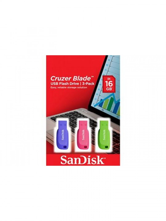 SANDISK Cruzer Blade Pack 3x16GB