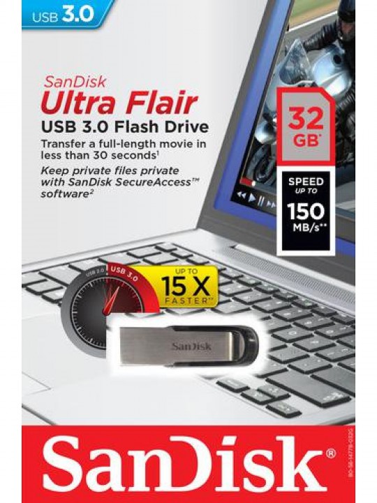 PEN USB SANDISK ULTRA FLAIR USB 3.0 32GB