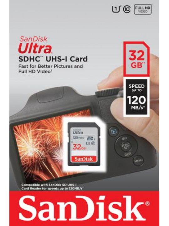 Sandisk cartao Ultra 32GB SDHC 120MB/s