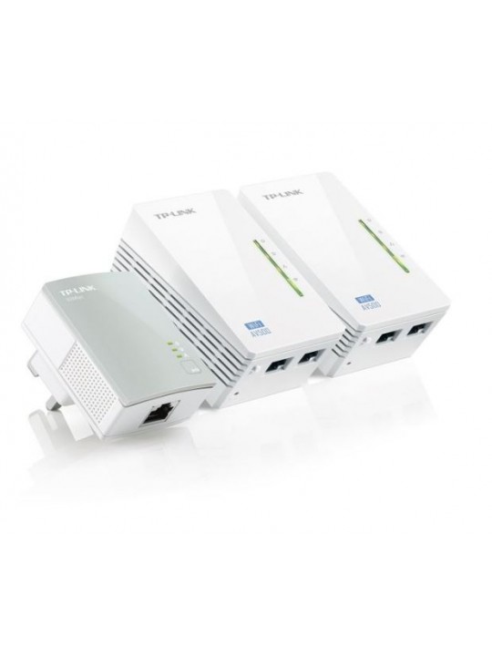 Kit 3 Adap PowerLine TP-Link 600Mbps c-Wir N 300Mbps-TL-WPA4